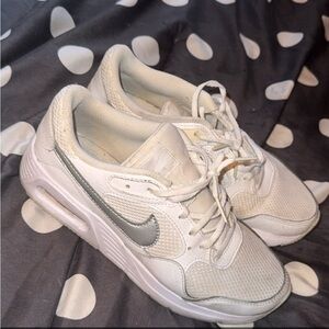 Nike Air Max 90s White and Gray Sneakers